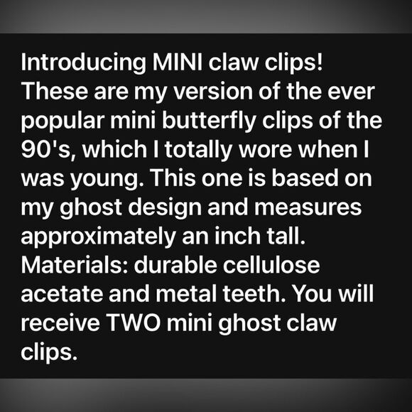 Mini Ghost Claw Clip - Set of Two - Picture 4 of 4
